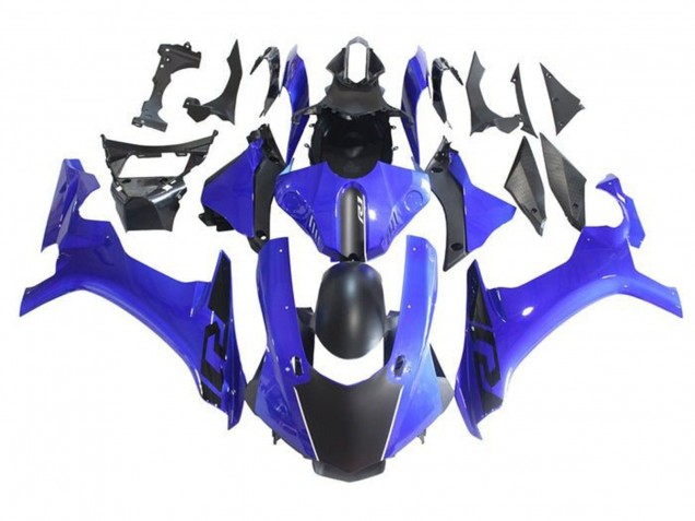 Carenados Moto Yamaha YZF 1000 R1 2015-2019 - Azul Negro Mate Asequibles