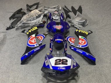 Carenados Moto Yamaha YZF 1000 R1 2015-2019 - Azul Blanco Negro Rojo Pata 22 Asequibles