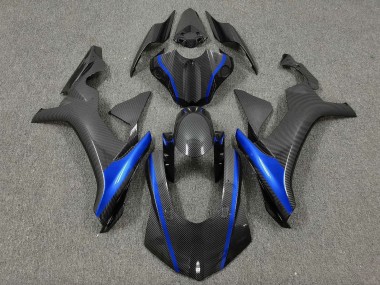 Carenados Moto Yamaha YZF 1000 R1 2015-2019 - Falso FibraCarbono Azul Asequibles