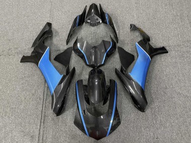 Carenados Moto Yamaha YZF 1000 R1 2015-2019 - Falso FibraCarbono Azul Claro Asequibles