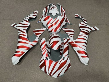 Carenados Moto Yamaha YZF 1000 R1 2015-2019 - Blanco Rojo Cebra Asequibles