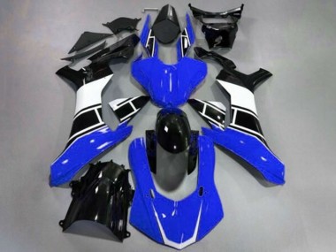 Carenado Moto Yamaha YZF 1000 R1 2015-2019 - Azul Blanco Negro Brillante Asequibles