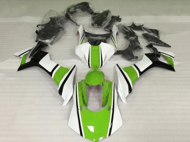 Carenados Moto Yamaha YZF 1000 R1 2015-2019 - Blanco Verde Negro Asequibles