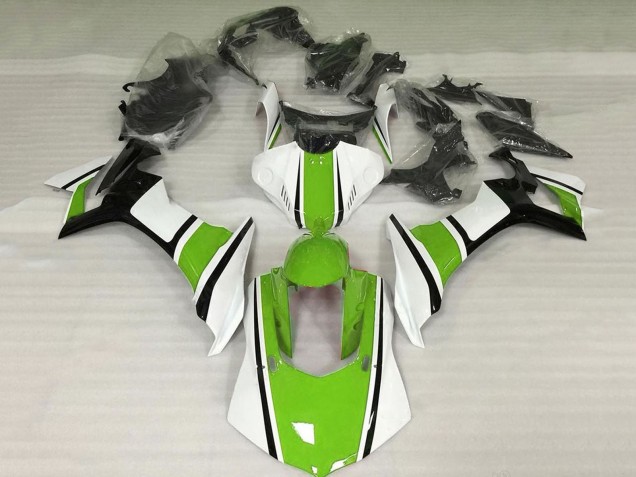 Carenados Moto Yamaha YZF 1000 R1 2015-2019 - Blanco Verde Negro Asequibles