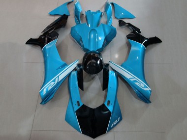 Carenados Moto Yamaha YZF 1000 R1 2015-2019 - Azul Plata Negro Brillante Asequibles