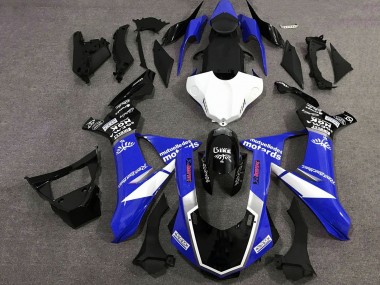 Carenados Moto Yamaha YZF 1000 R1 2015-2019 - Azul Blanco Negro Brillante Asequibles