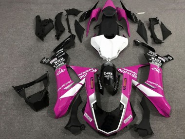 Carenados Moto Yamaha YZF 1000 R1 2015-2019 - Rosa Blanco Negro Brillante Asequibles
