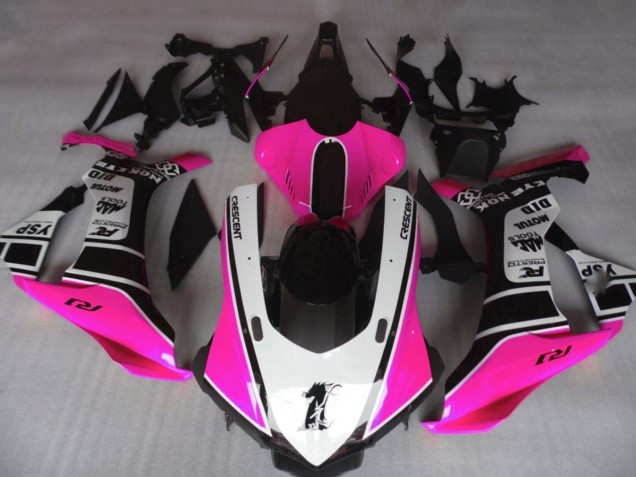 Carenados Moto Yamaha YZF 1000 R1 2015-2019 - Rosa Blanco Negro Brillante Motul YSP Asequibles