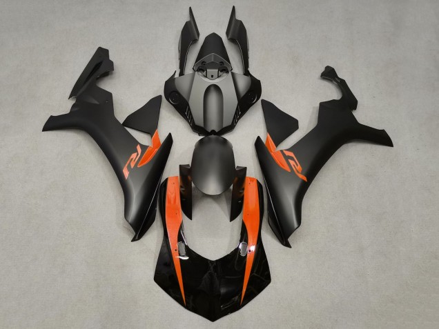 Carenados Moto Yamaha YZF 1000 R1 2015-2019 - Negro Mate Negro Brillante Naranja Asequibles