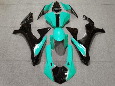 Carenados Moto Yamaha YZF 1000 R1 2015-2019 - Turquesa Azul Negro Brillante Asequibles