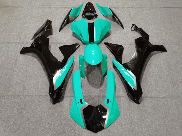 Carenados Moto Yamaha YZF 1000 R1 2015-2019 - Turquesa Azul Negro Brillante Asequibles