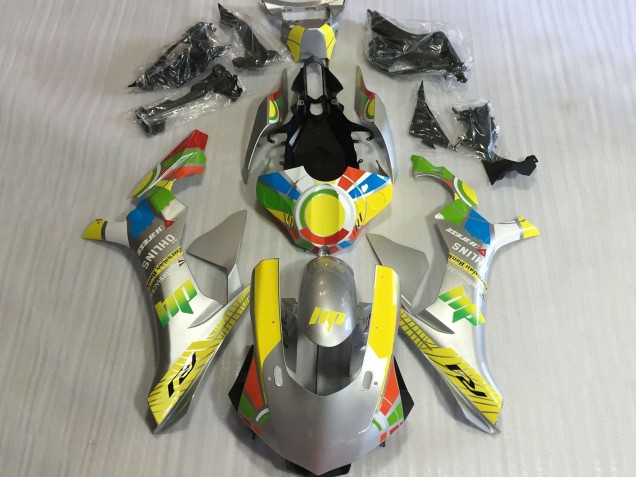 Carenados Moto Yamaha YZF 1000 R1 2015-2019 - Plata Amarillo Azul Rojo RuedaColores Asequibles