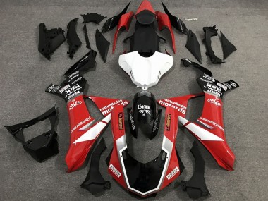 Carenados Moto Yamaha YZF 1000 R1 2015-2019 - Rojo Blanco Negro Brillante Asequibles