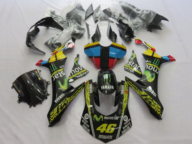Carenados Moto Yamaha YZF 1000 R1 2015-2019 - Amarillo Azul Rojo Negro Verde Monstruo MoviStar Semakin Didepan ENEOS 46 Asequibles