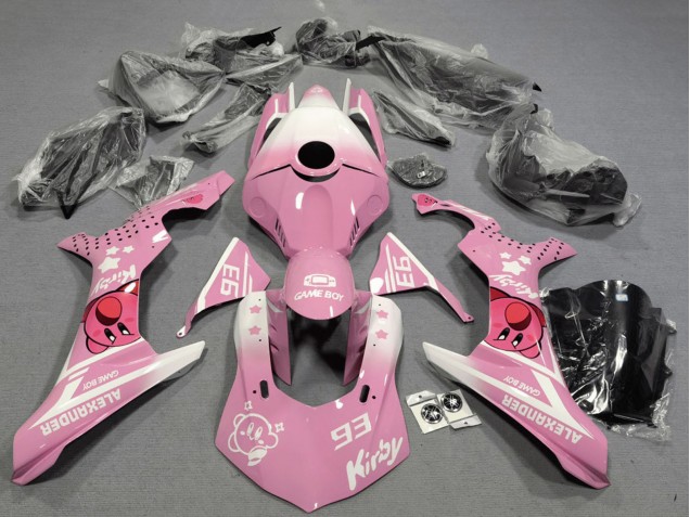 Carenados Moto Yamaha YZF 1000 R1 2020-2025 - Rosa Blanco Kirby Asequibles