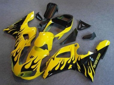 Carenados Moto Yamaha YZF 1000 R1 1998-1999 - Amarillo Negro Llama Asequibles