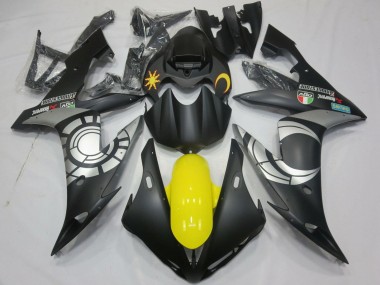 Carenados Moto Yamaha YZF 1000 R1 2004-2006 - Negro Mate Plata Amarillo Asequibles