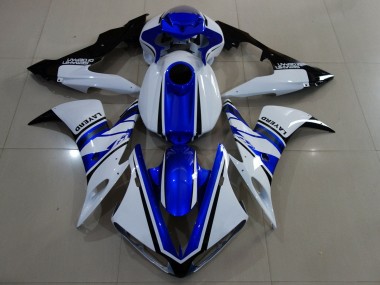 Carenados Moto Yamaha YZF 1000 R1 2004-2006 - Blanco Azul Negro Asequibles