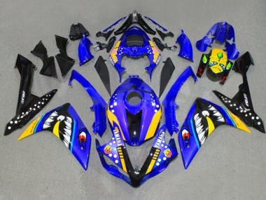 Carenados Moto Yamaha YZF 1000 R1 2007-2008 - Azul Amarillo Negro Tiburón Asequibles