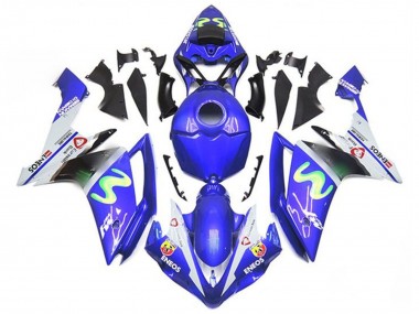 Carenados Moto Yamaha YZF 1000 R1 2007-2008 - Azul Blanco Verde ENEOS Asequibles