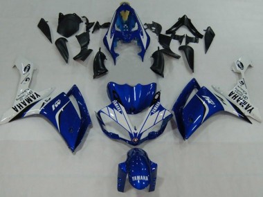 Carenados Moto Yamaha YZF 1000 R1 2007-2008 - Azul Blanco Negro M1 Asequibles