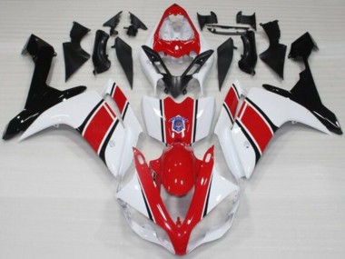 Carenados Moto Yamaha YZF 1000 R1 2007-2008 - Blanco Rojo Negro Asequibles