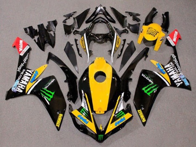 Carenados Moto Yamaha YZF 1000 R1 2007-2008 - Amarillo Blanco Negro Verde Monstruo Dewalt Asequibles