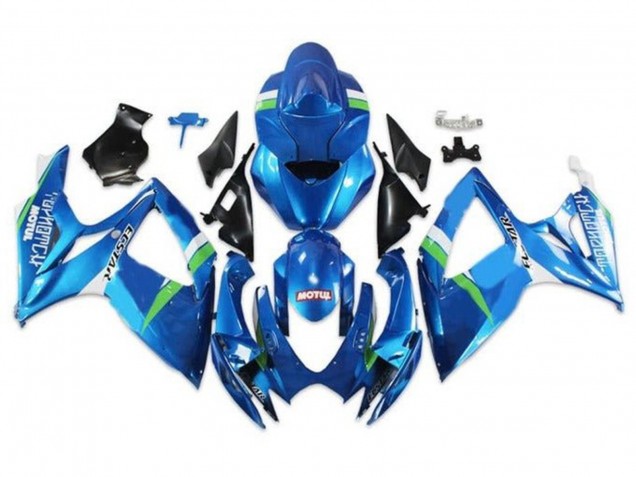 Carenados Moto Suzuki GSXR 600 / GSXR 750 2006-2007 - Azul Verde Blanco Ecstar Asequibles