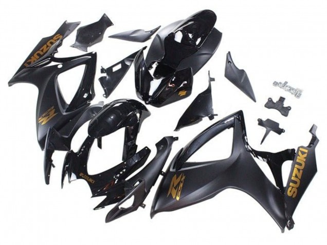 Carenados Moto Suzuki GSXR 600 / GSXR 750 2006-2007 - Negro Mate Negro Brillante Oro Asequibles