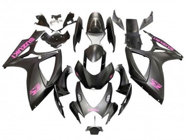 Carenados Moto Suzuki GSXR 600 / GSXR 750 2006-2007 - Negro Mate Rosa Asequibles