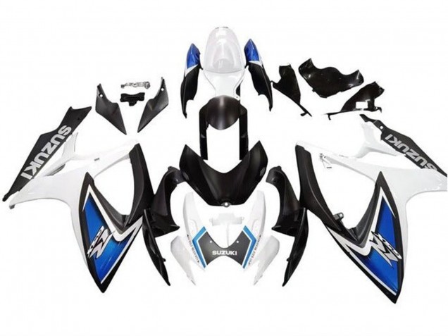 Carenados Moto Suzuki GSXR 600 / GSXR 750 2006-2007 - Blanco Azul Negro Mate Asequibles