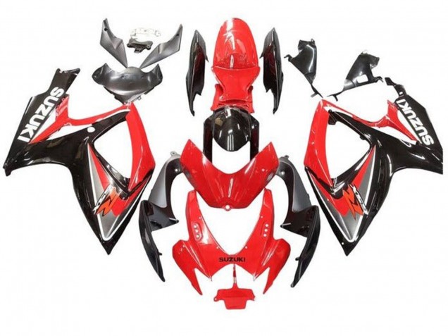 Carenados Moto Suzuki GSXR 600 / GSXR 750 2006-2007 - Rojo Gris Negro Brillante Asequibles