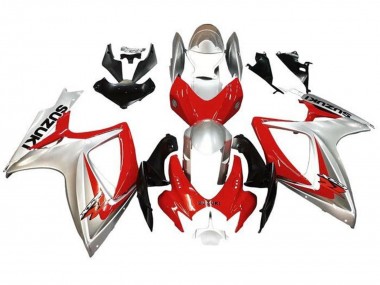 Carenados Moto Suzuki GSXR 600 / GSXR 750 2006-2007 - Plata Rojo Negro Asequibles