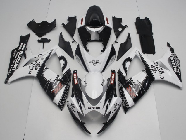 Carenados Moto Suzuki GSXR 600 / GSXR 750 2006-2007 - Blanco Negro Rojo Corona Extra Motul Alstare Asequibles