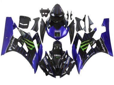Carenados Moto Yamaha YZF R6 2006-2007 - Azul Negro Verde Monstruo Asequibles