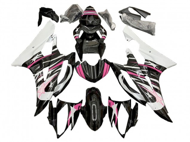Carenados Moto Yamaha YZF R6 2006-2007 - Blanco Rosa Negro Estrella Llama Asequibles