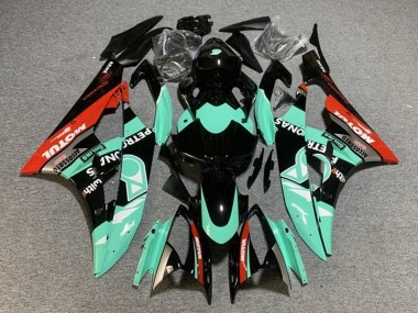 Carenados Moto Yamaha YZF R6 2006-2007 - Verde Claro Rojo Negro Petronas Motul Asequibles