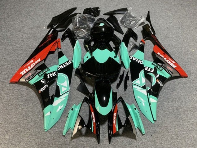 Carenados Moto Yamaha YZF R6 2006-2007 - Verde Claro Rojo Negro Petronas Motul Asequibles
