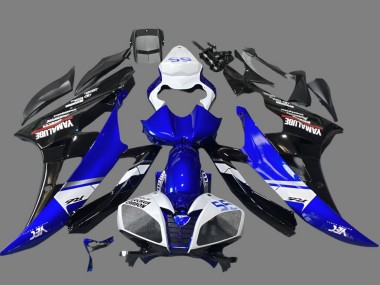 Carenados Moto Yamaha YZF R6 2006-2007 - Blanco Azul Negro Brillante Yamalube Asequibles