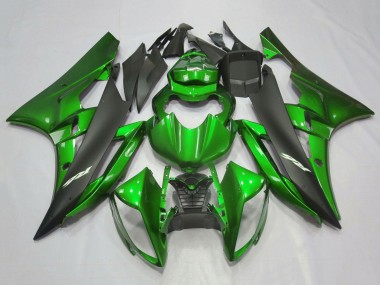 Carenados Moto Yamaha YZF R6 2006-2007 - Verde Negro Mate Asequibles