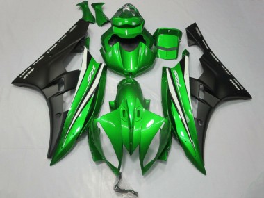 Carenados Moto Yamaha YZF R6 2006-2007 - Verde Blanco Negro Mate Asequibles
