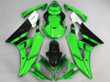 Carenados Moto Yamaha YZF R6 2006-2007 - Blanco Verde Negro Brillante Asequibles