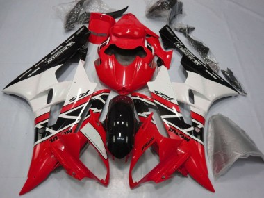 Carenados Moto Yamaha YZF R6 2006-2007 - Rojo Blanco Negro Brillante Michelin Motul Asequibles
