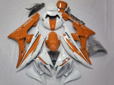Carenados Moto Yamaha YZF R6 2006-2007 - Blanco Naranja Asequibles