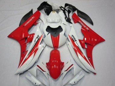 Carenados Moto Yamaha YZF R6 2006-2007 - Blanco Rojo Asequibles