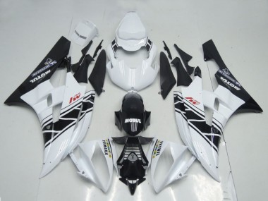 Carenados Moto Yamaha YZF R6 2006-2007 - Blanco Negro Brillante Motul Michelin Asequibles