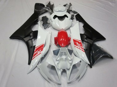 Carenados Moto Yamaha YZF R6 2006-2007 - Blanco Rojo Negro Mate Asequibles