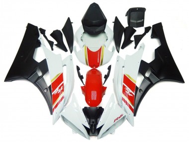 Carenados Moto Yamaha YZF R6 2006-2007 - Blanco Rojo Oro Negro Mate Asequibles