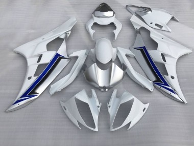 Carenados Moto Yamaha YZF R6 2006-2007 - Blanco Plata Azul Negro Asequibles