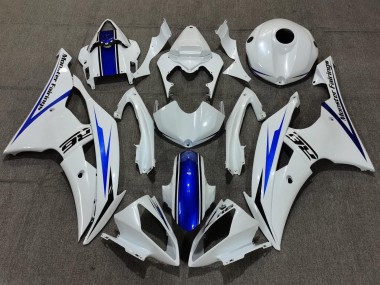 Carenado Moto Yamaha YZF R6 2008-2016 - Blanco Azul Asequibles